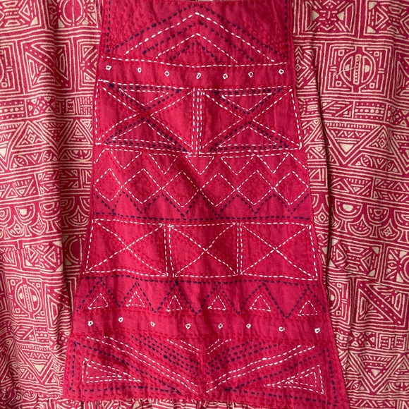 Mata Traders - 100% Cotton Red Embroidered Dress - Picture 3 of 5